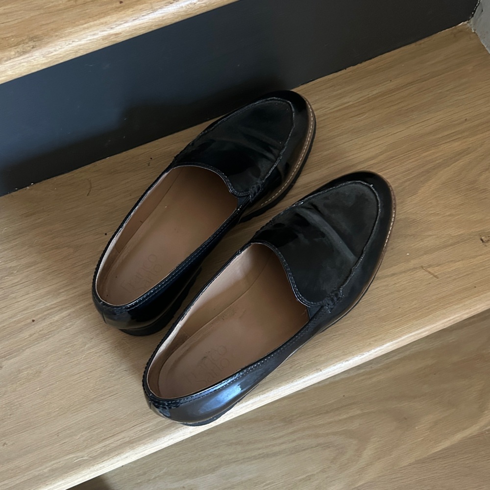 Franco Sarto Black Loafers
